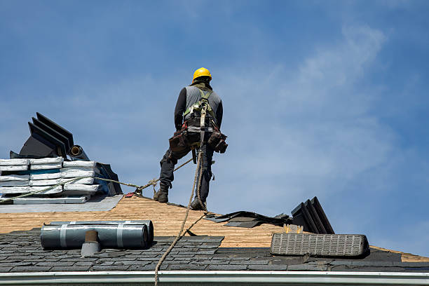 Professional Gutter Installation technician working in Winterville, GA